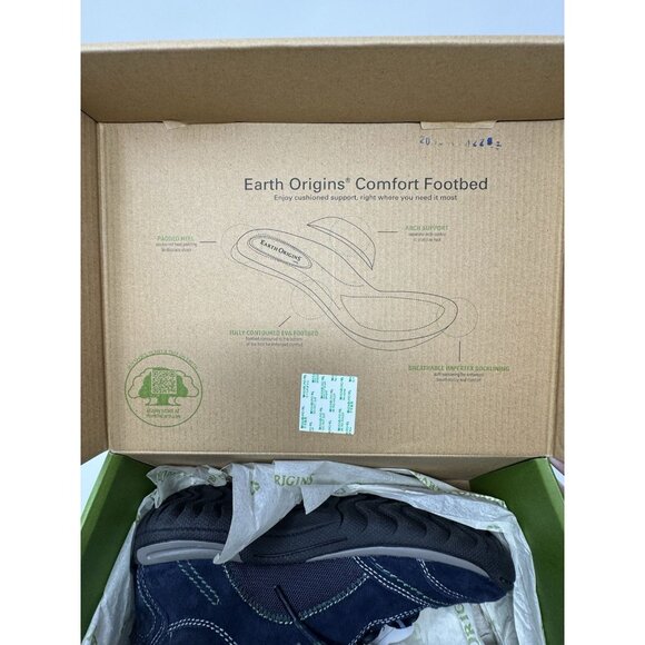 Earth Origins Women's Kamryn Shoes Size 7.5 Navy Suede Leather Lace Up Sneakers - Picture 11 of 12